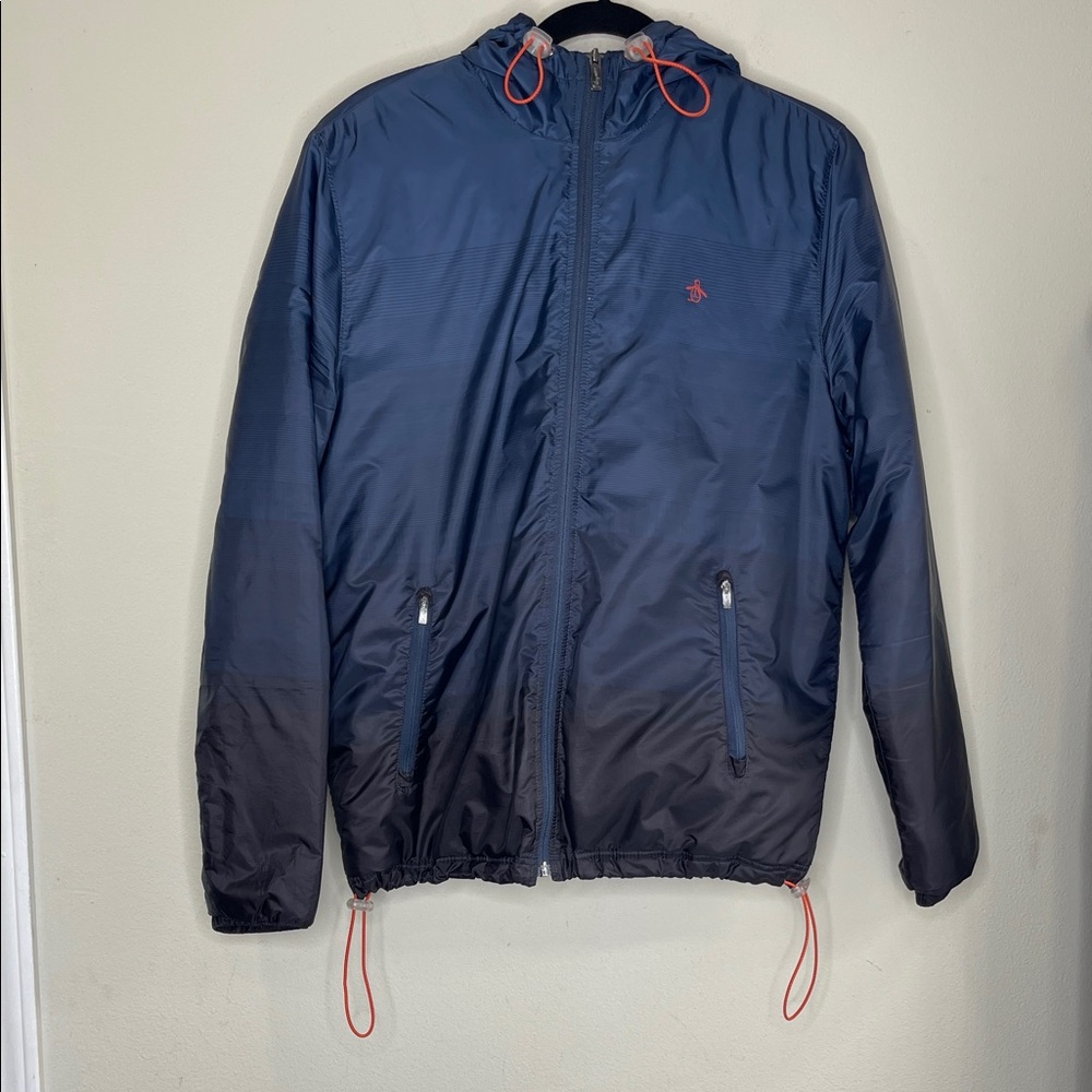 Men's Original Penguin by Munsing Wear Navy Blue Hooded Zip Up Jacket
